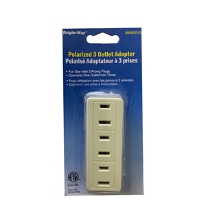BRIGHT-WAY 3-OUTLET ADAPTER #279