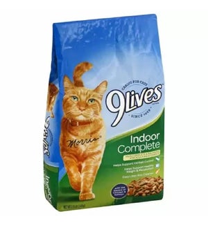 9 LIVES CAT FOOD #50564 INDOOR COMPLETE