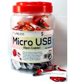MICRO USB CABLE #20136 IN JAR