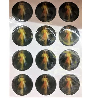 REL STICKERS #CR046D DIVINE MERCY