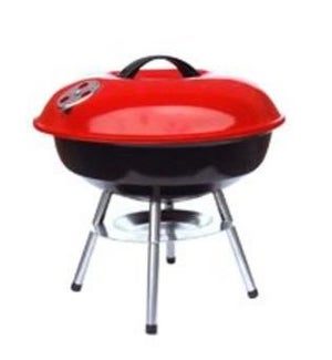 BBQ GRILL 14" #BBQ-R14R RED, ROUND