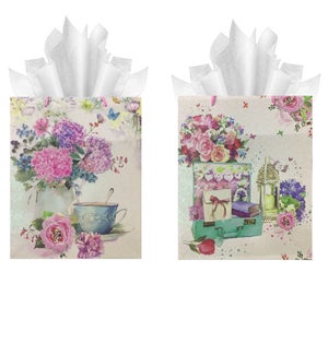 MOM DAY #82749 GIFT BAGS W/ROSES & GLITTERS