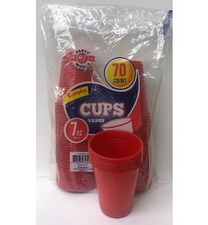 PLASTIC CUPS 7OZ/CLEAR U PARTY