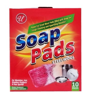 U #82615 STEEL WOOD SOAP PAD, BOX