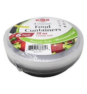 U #RP86365 FOOD CONTAINERS 3-COMPART
