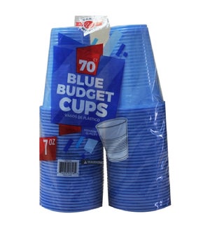 PLASTIC CUPS 7OZ/BLUE