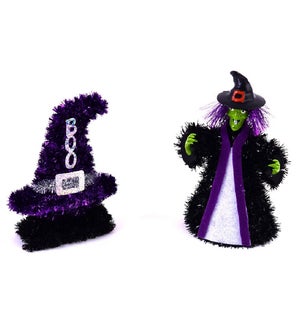 HW #HW1022 TINSEL WITCH & WITCH HAT