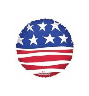 BALLOON #87007 AMERICAN FLAG/ROUND