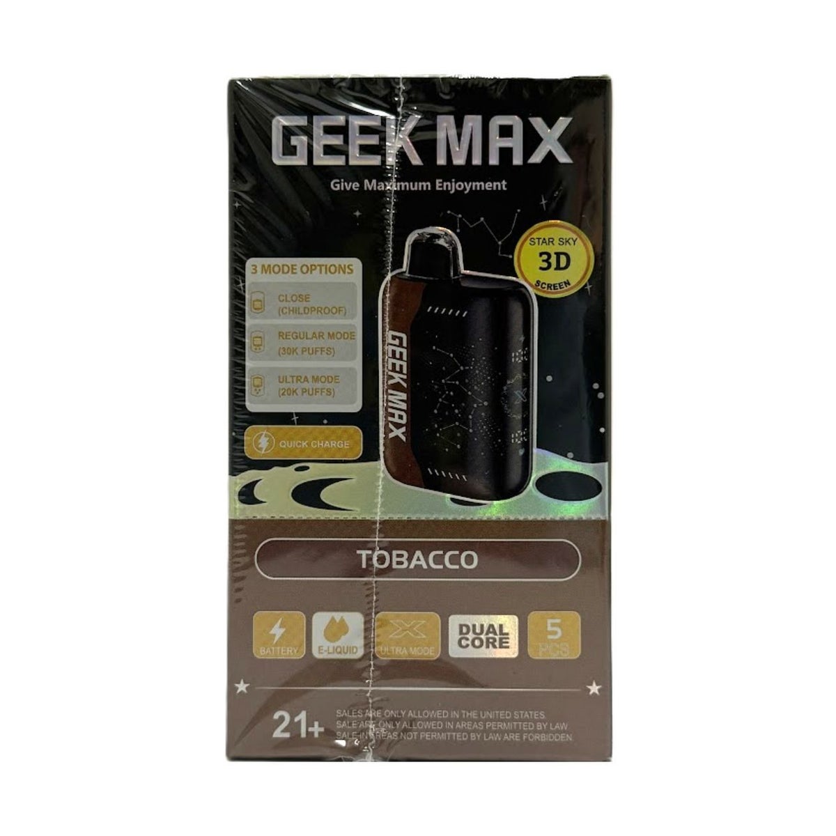 GEEK MAX TOBACCO VAPE DISPOSABLES - disposables vape