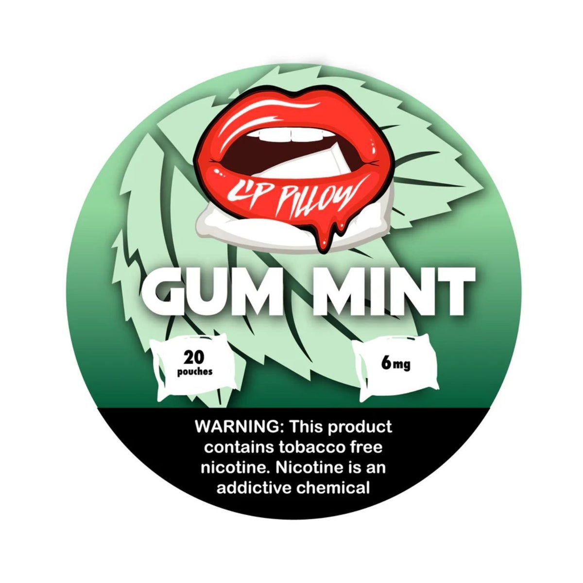 LIP PILLOW GUM MINT NIC POUCHES - nicotine pouches