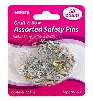 A0322-00 SAFETY PIN NICKEL PLATED ST