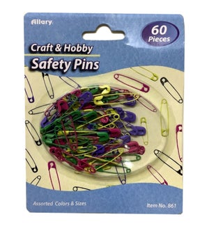 A0861-00 SAFETY PINS COLORED