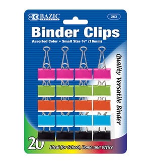BAZIC #263 20CT BINDER CLIPS