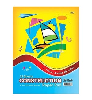 BAZIC #528 CONSTRUCTION PAPER PAD
