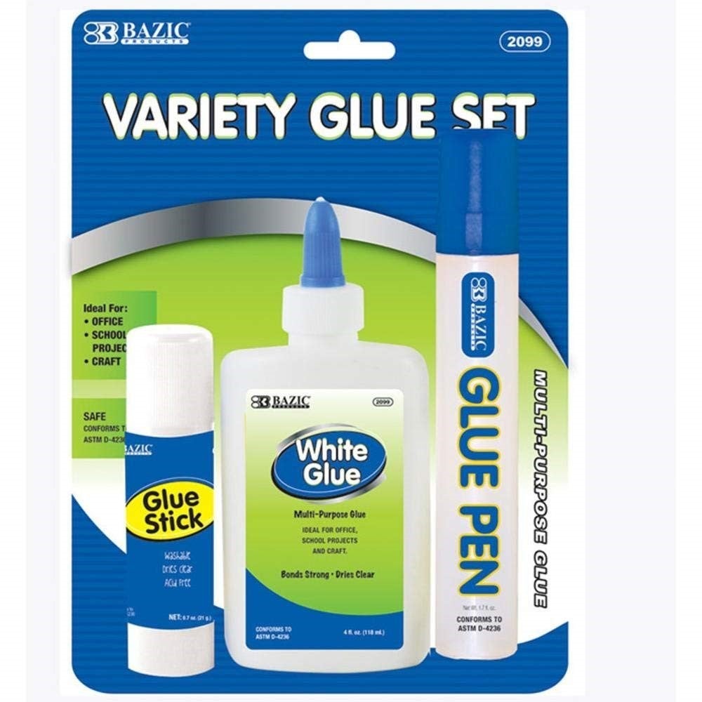 Bazic Washable Clear School Glue, 147 ml Each, 2 pack - Northland Wholesale