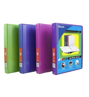 BAZIC #3136 3-RING VIEW BINDER, ASST COLORS