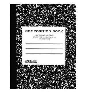 BAZIC #5050 COMPOSITION BOOK/COLLEGE RULED
