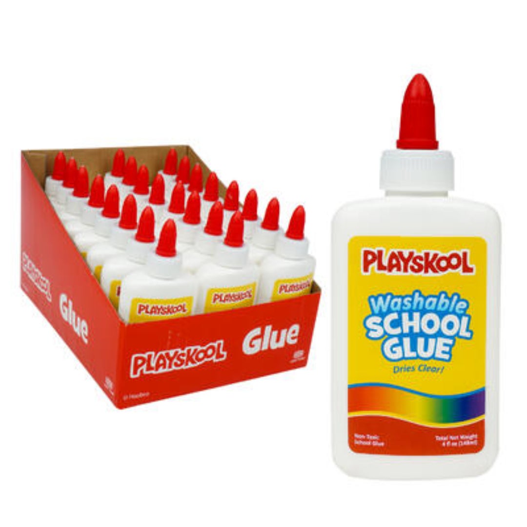 Bazic Washable Clear School Glue, 147 ml Each, 2 pack - Northland Wholesale