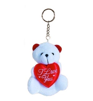 KEYCHAIN #68915 WHITE BEAR W/I LOVE YOU