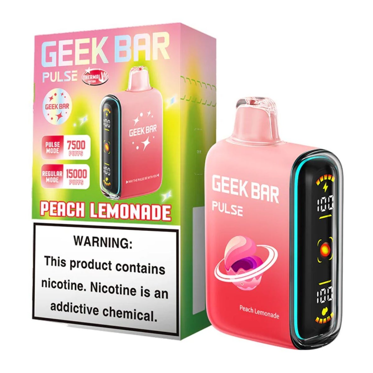 GEEK BAR PULSE PEACH LEMONADE VAPE - disposables vape | U.W.I Universal Wholesalers INC. GEEK BAR PULSE PEACH LEMONADE VAPE - disposables vape | U.W.I Universal Wholesalers INC.