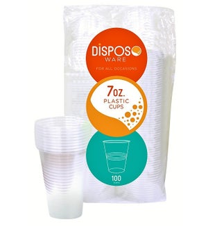 PLASTIC CUPS 7OZ #17301 CLEAR