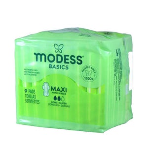 MODESS BASICS PADS #69824 LONG SUPER W/WINGS