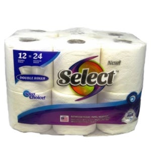 SELECT #00415* 12 DOUBLE ROLL BATH TISSUE
