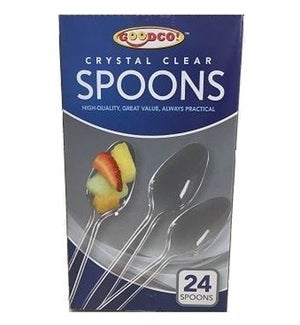 CLEAR SPOONS #306 PLASTIC CUTLERY GOODCO