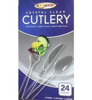 CLEAR COMBO #308 PLASTIC CUTLERY GOODCO ASST