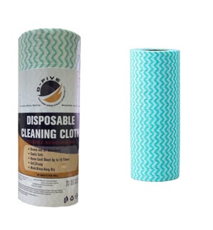 CLEANING CLOTH ROLL #3243 GREEN/DISPOSABLE