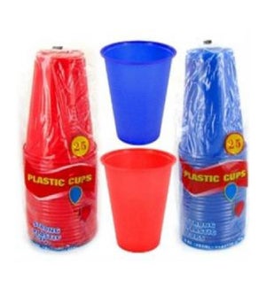 PLASTIC CUP 9OZ #3808 RED/BLU (COOL CUPS)