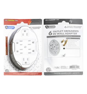 OUTLET ADAPTER #CH86249 WAL TAP 6-OUTLET