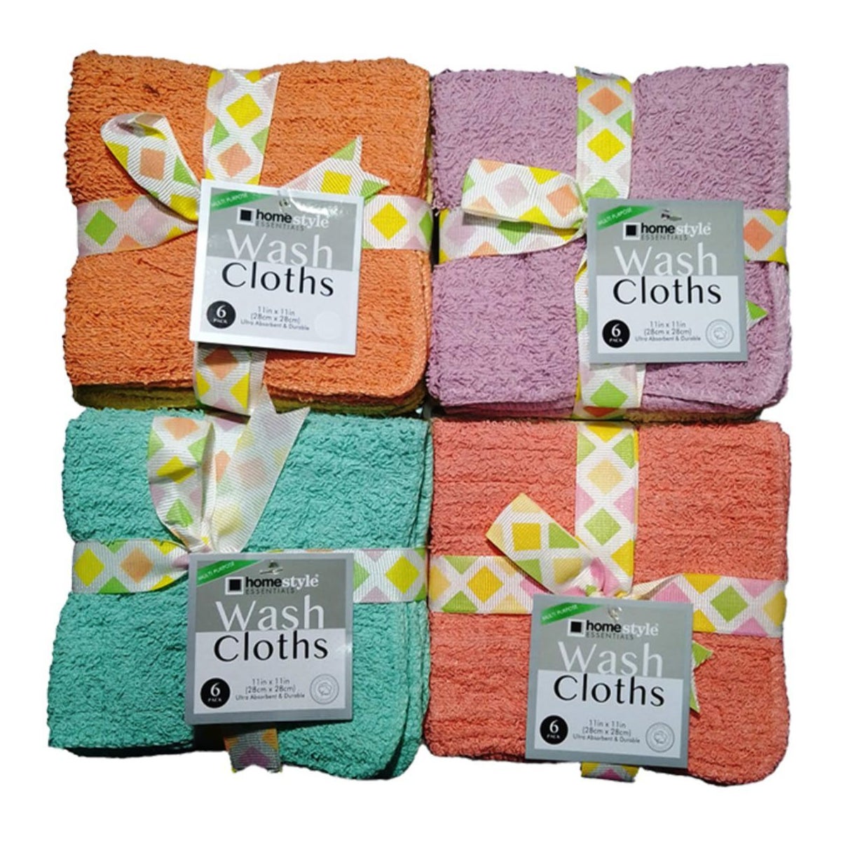 WASH CLOTH PA148 ASST towels and wash cloths U.W.I Universal