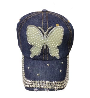 BASEBALL HAT #DCY104 BUTTERFLY STONE JEANS