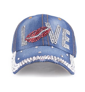 BASEBALL HAT #DCY106 LOVE STONE JEANS