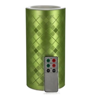 GREEN LED CANDLE #92061 W/REMOTE