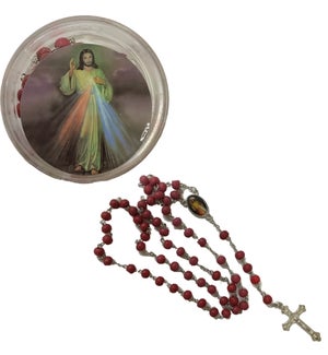 REL ROSARY #RH69-21T45 DIVINE MERCY ROSE SCENT