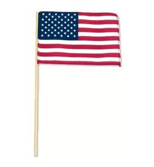AMERICAN FLAG #4 WOOD STICK