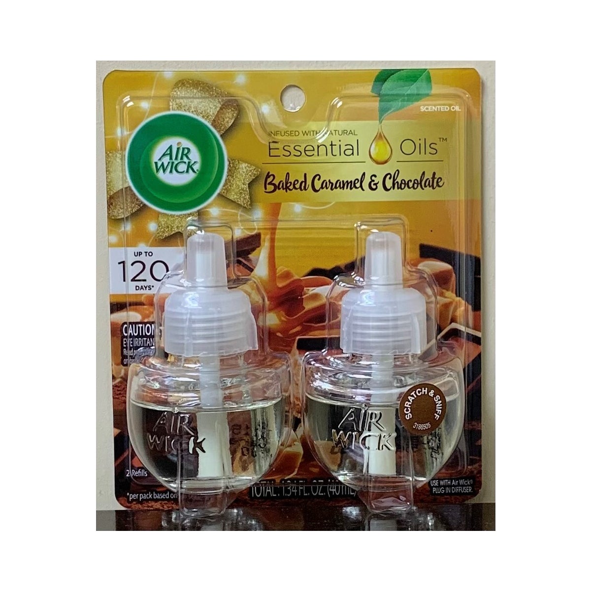 AIRWICK OIL REFILL BAKED CARAMEL&CHOCOLATE 6/2PK