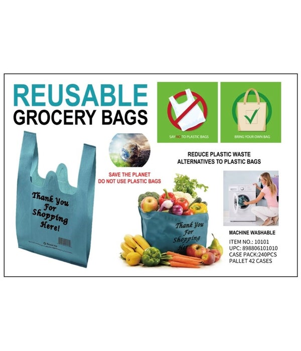 REUSABLE GROCERY BAGS 240CT