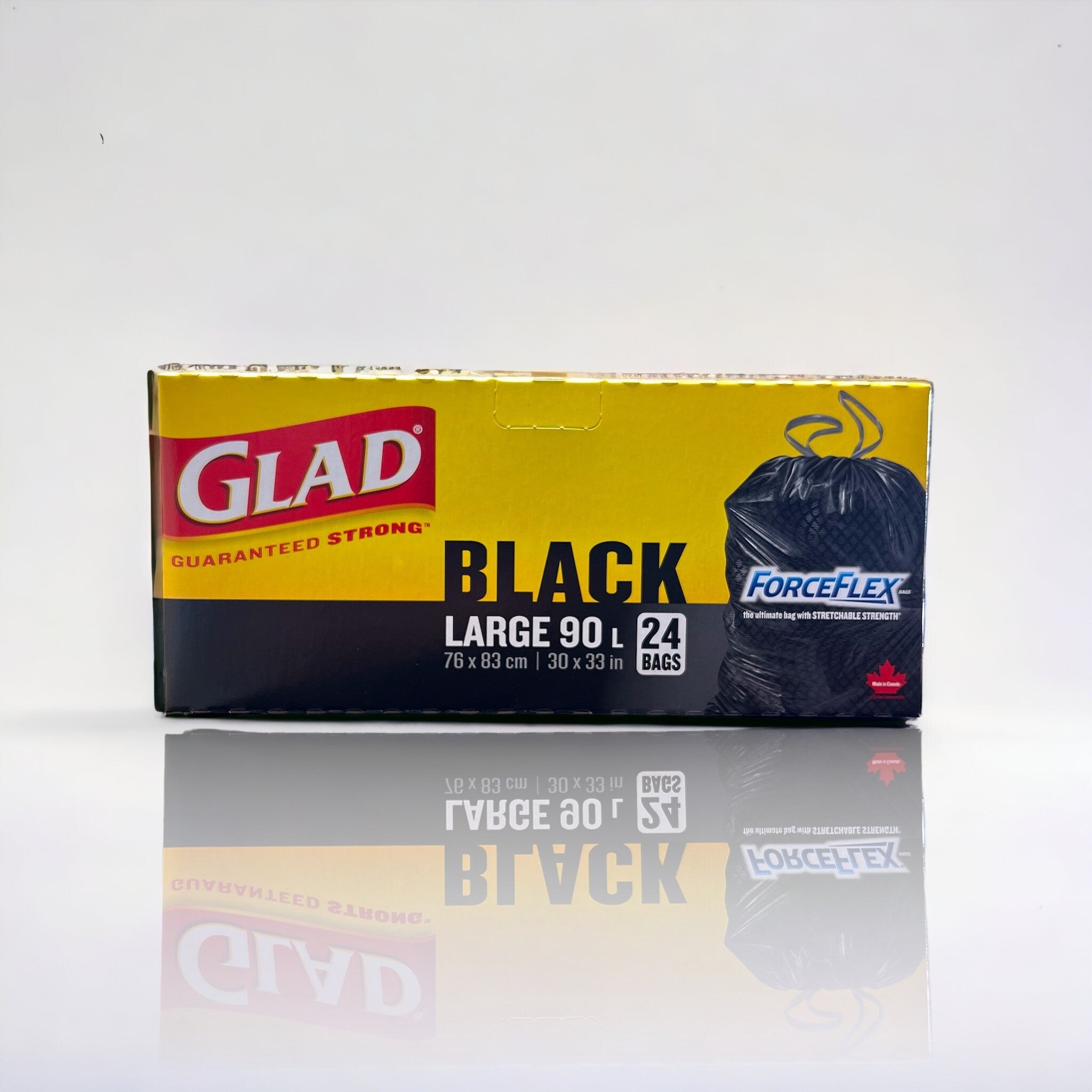 Glad Guaranteed Strong 30 Gallon Lg Blk Trash Bags, 15 ct