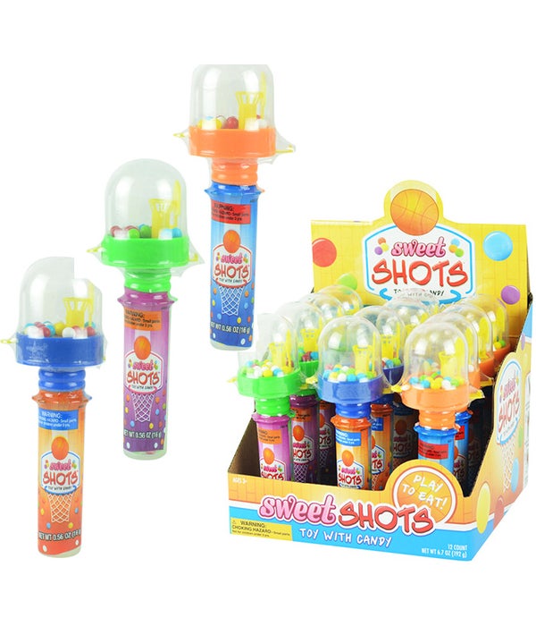 SWEET SHOTS TOY WITH CANDY 12/0.56OZ