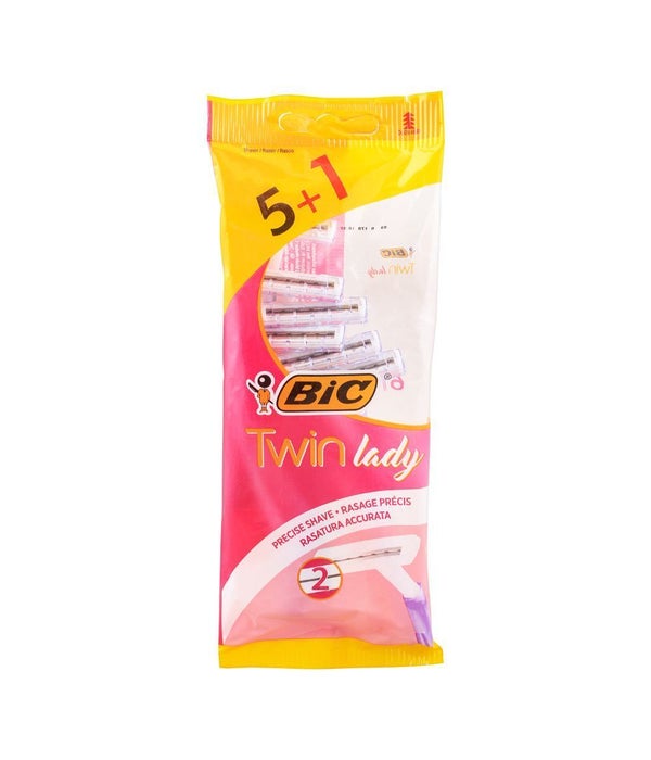 BIC LADY SHAVER TWIN BLADE 20/6CT