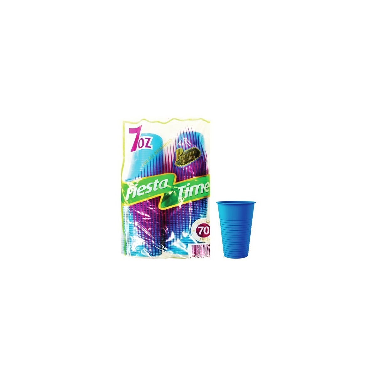 7OZ BLUE PLASTIC CUPS 36/70CT