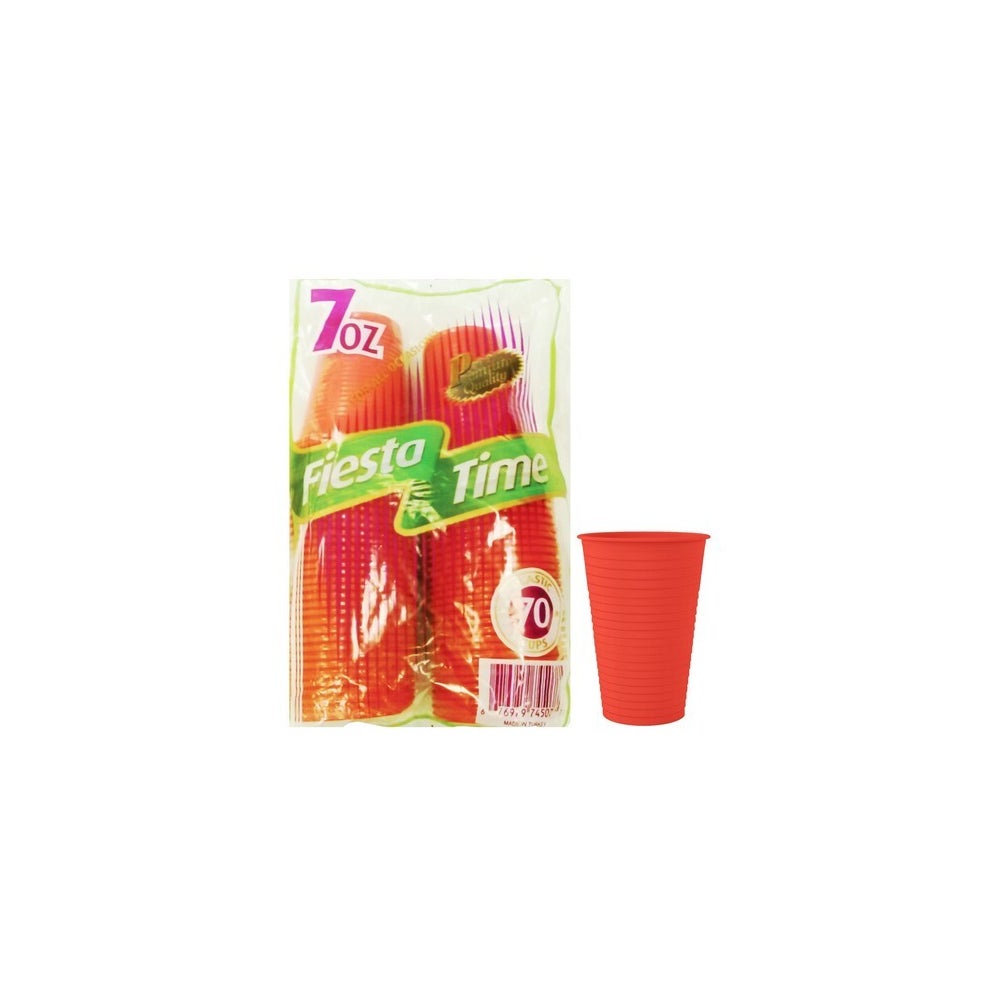 7OZ RED PLASTIC CUPS 36/70CT