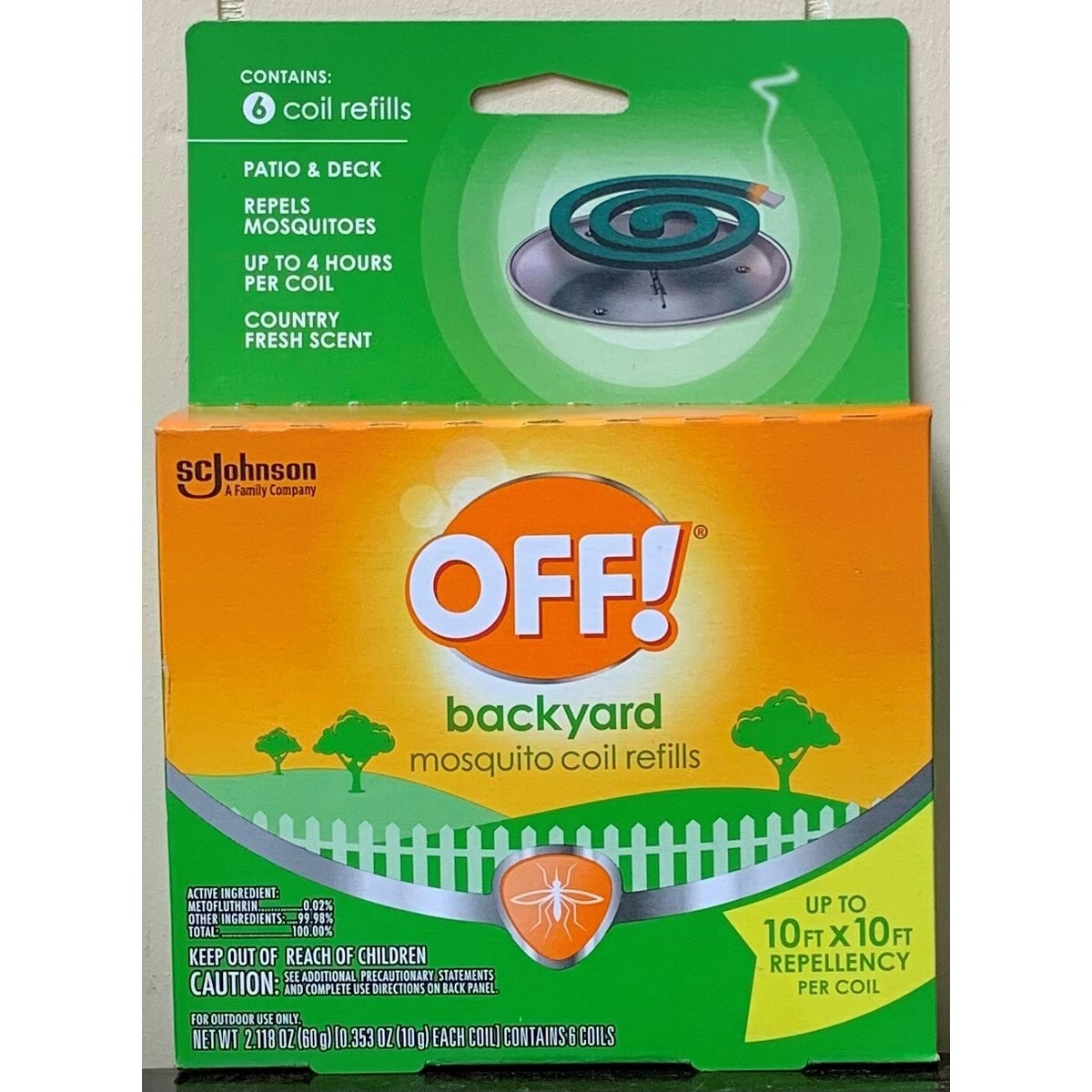 OFF BACKYARD MOSQUITO COIL REFILLS 6/6CT