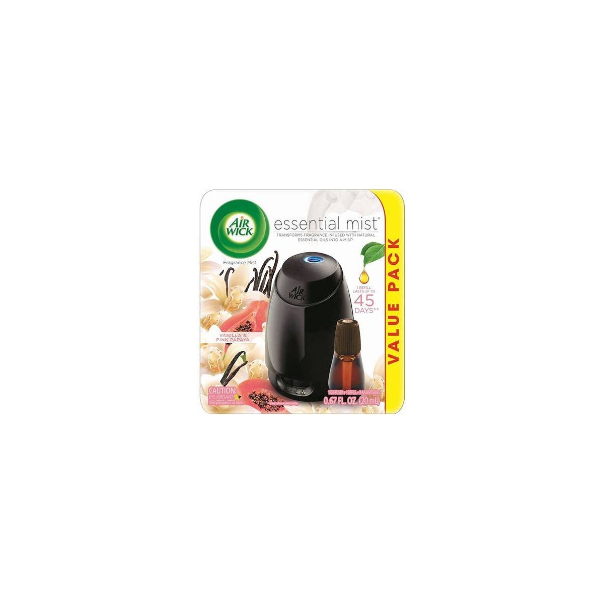 AIRWICK ESSENTIAL MIST DIFUSER VANILLA&PINK PAPAYA 4/1CT