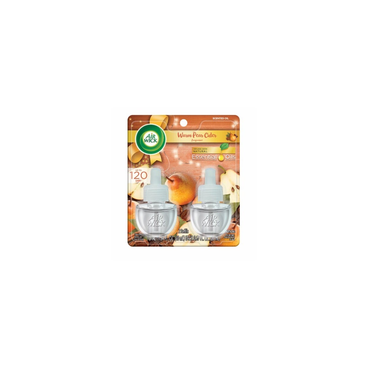 AIRWICK OIL REFILL WARM PEAR CIDER 6/1.34OZ