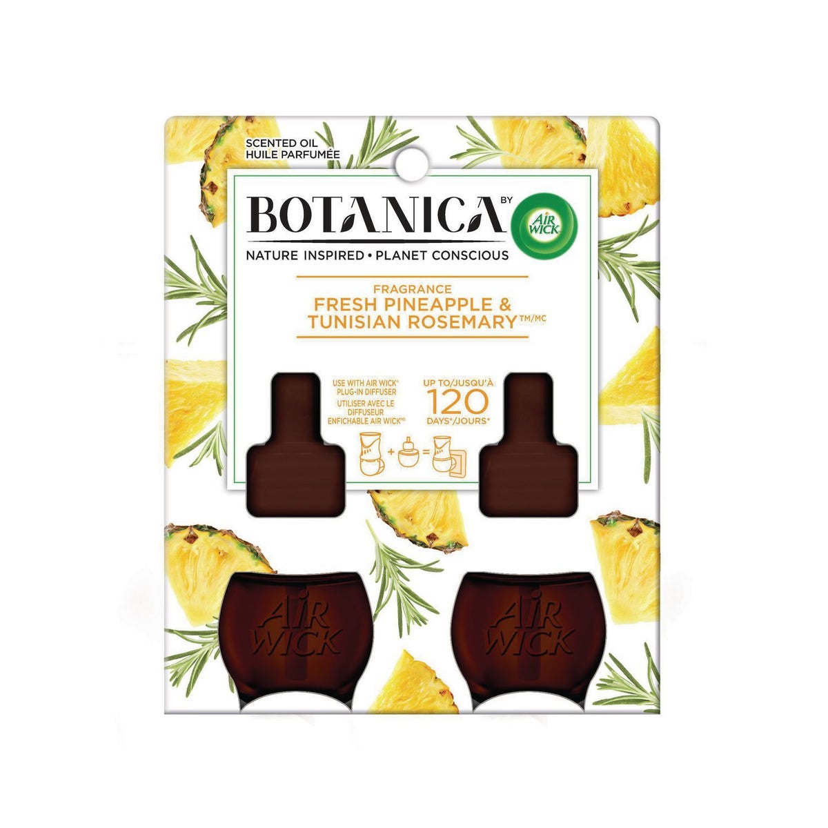AIRWICK BOTANICA OIL REFILL PINEAPPLE & ROSEMARY 6/2PK 0.67OZ