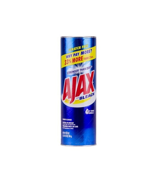 AJAX WITH BLEACH CLEANSER POWER 12/28 OZ